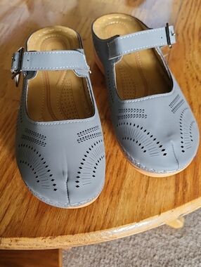 Gray Mary Jane Comfort Shoes